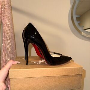 Christian Louboutin Black Patent Stiletto Pumps IRIZA 100mm